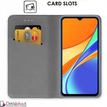Telone smart magnet atverčiamas dėklas - raudonas(Xiaomi Redmi 9C)